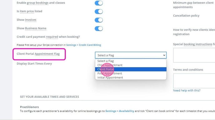 Setting Client Portal Flag - Step 3